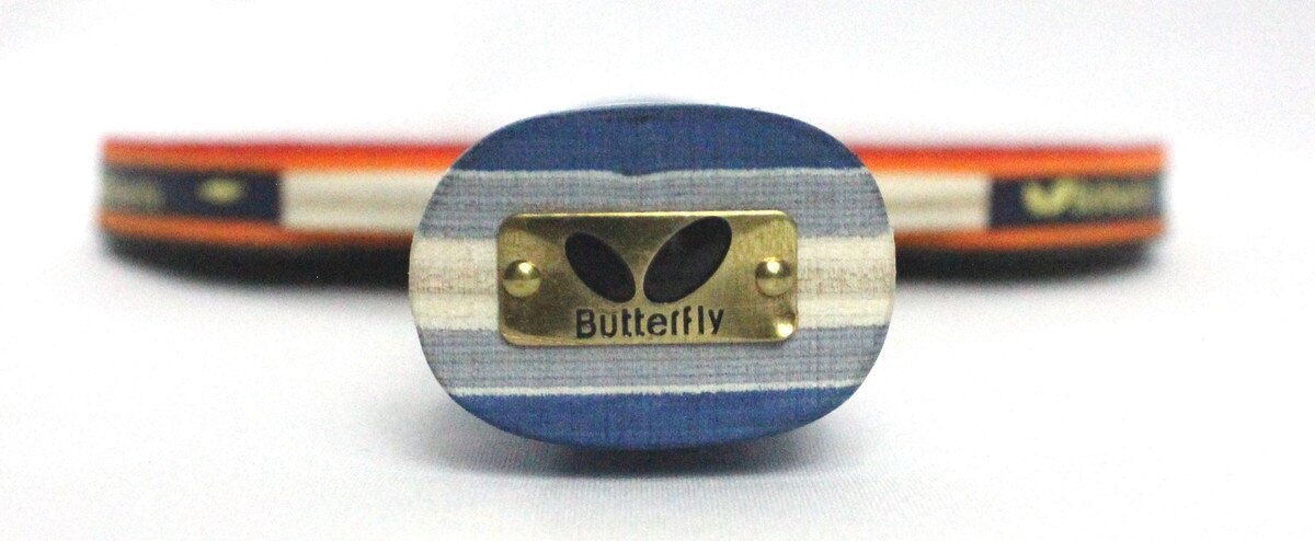 Butterfly Bty 201 FL Racket Set: Bottom Profile of Handle